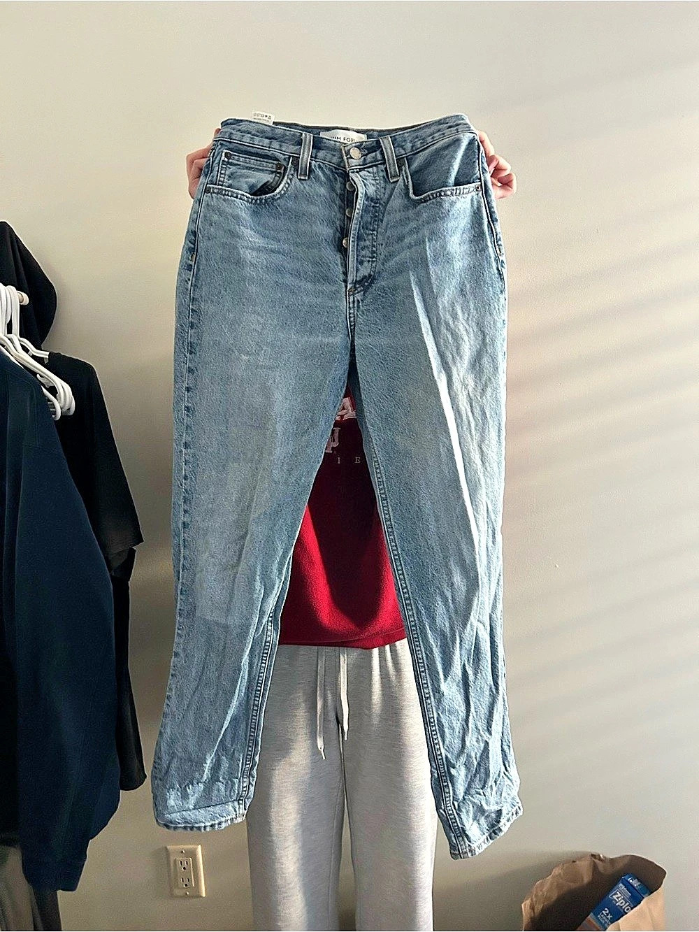FORM The 90s Boyfriend High Rise High Rise Blue Waist 26 Like New